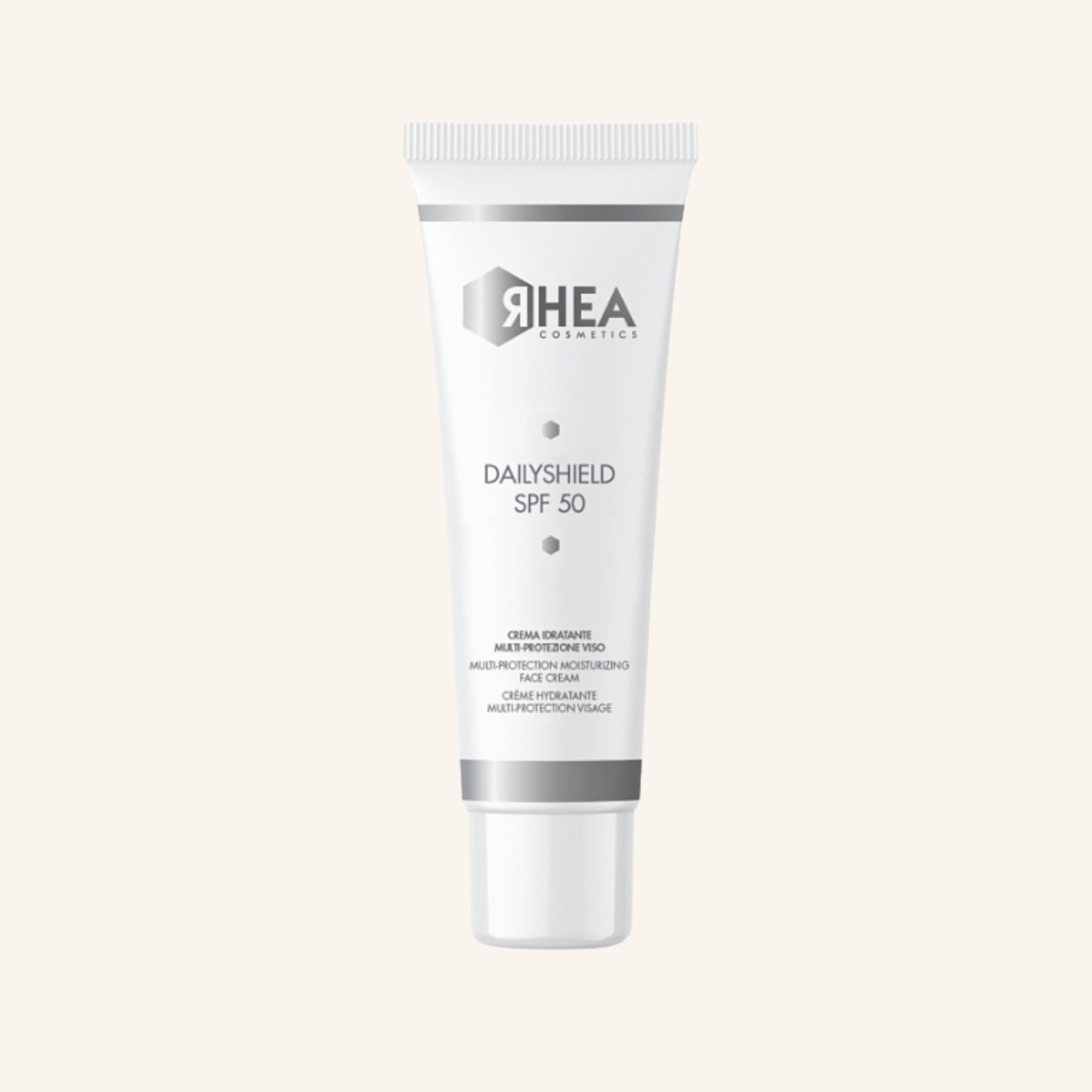 Мультизахистний зволоджуючий крем для обличчя SPF50 Мультизахистний зволоджуючий крем для обличчя SPF50